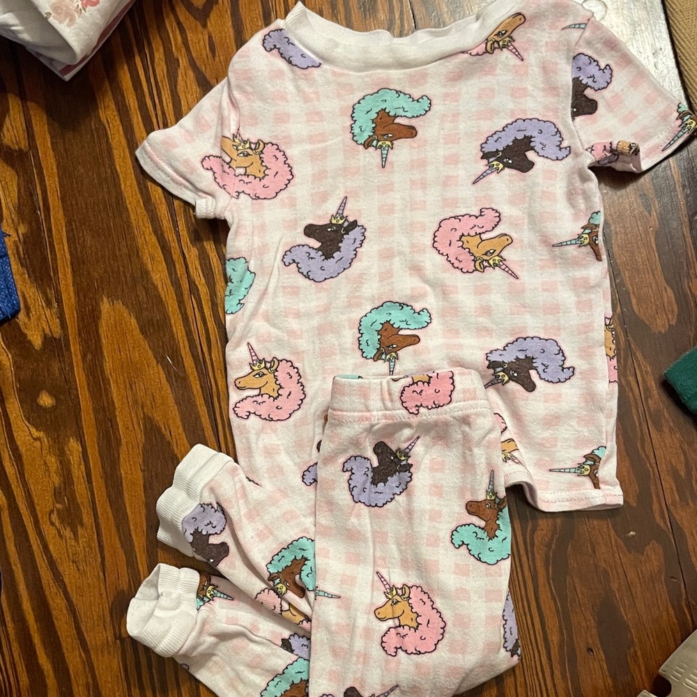 Afro Unicorn Print Pajama Set